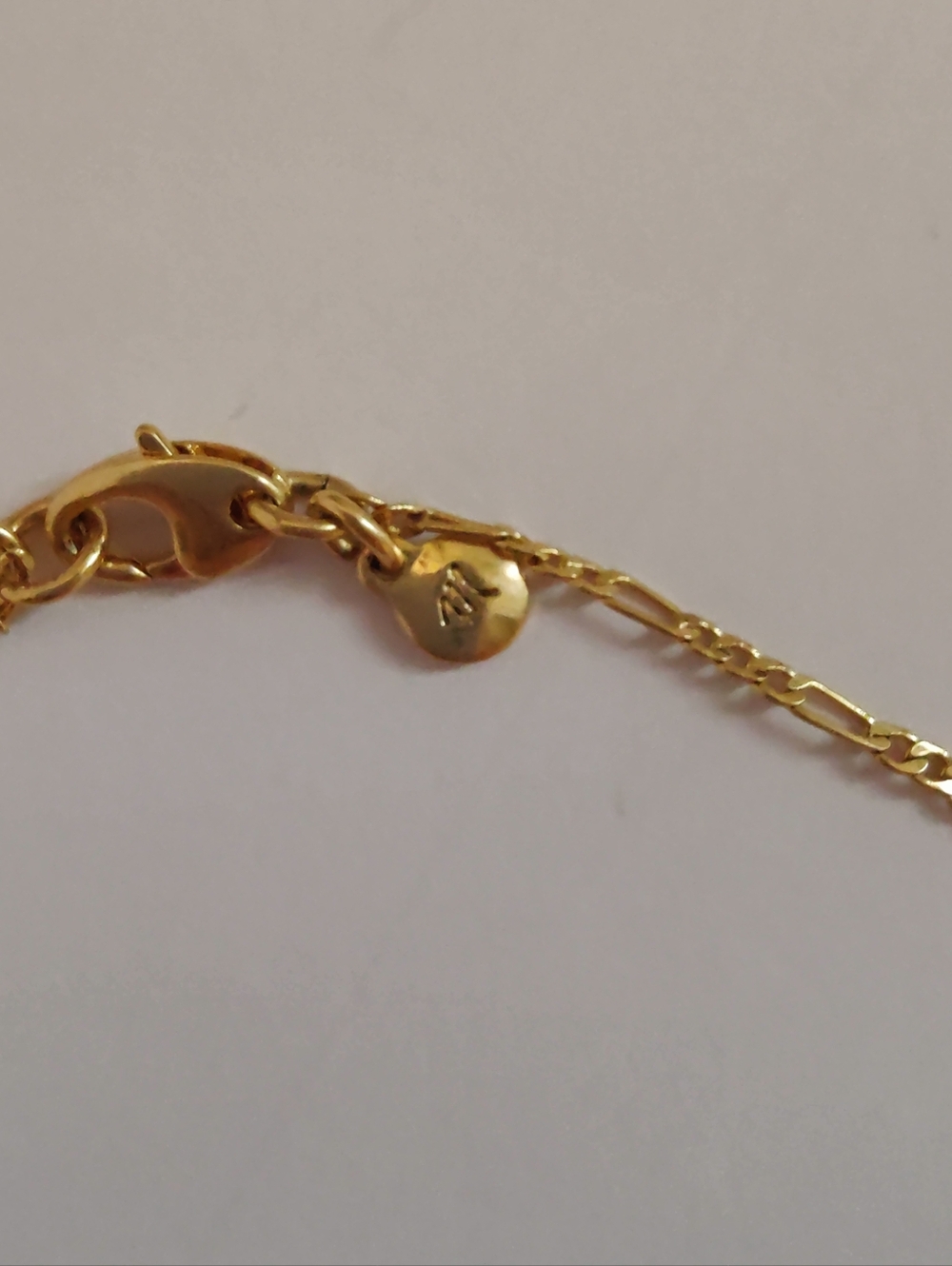 Madewell Gold Tone Layered Pendant Necklace Double Charm Disc Tag 18-21 In - Picture 7 of 9